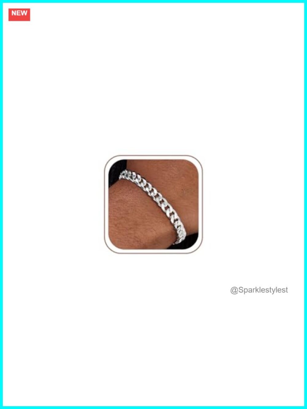 Cuban Link Bracelet Sterling Silver Over Men Diamond-Cut Link Jewelry